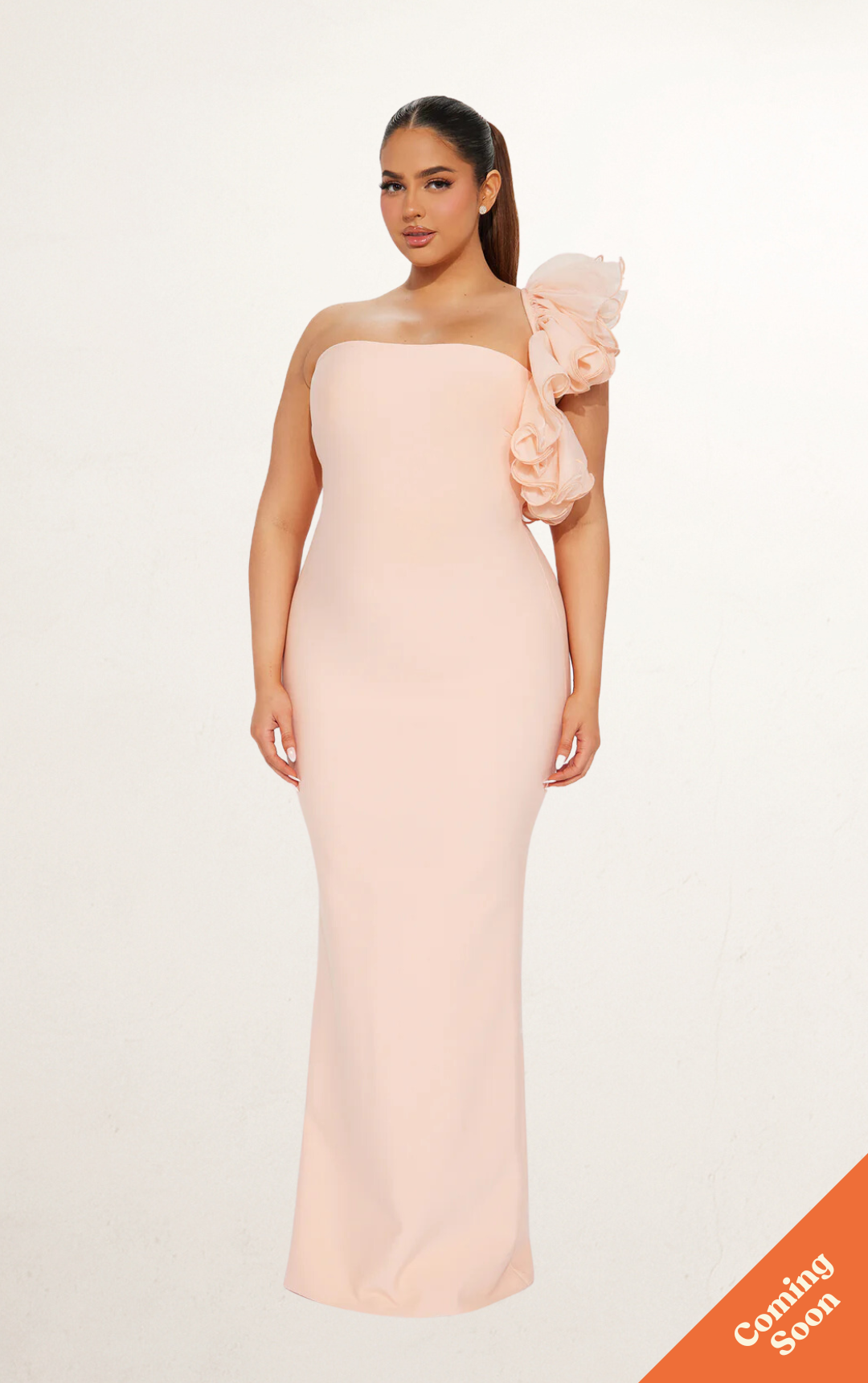 Pink Blush Bandage Ruffle Dress